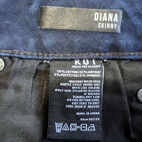 Kut From The Kloth Jeans Womens 14 Dark Wash Blue Diana Skinny High Rise Stretch - Picture 8 of 12